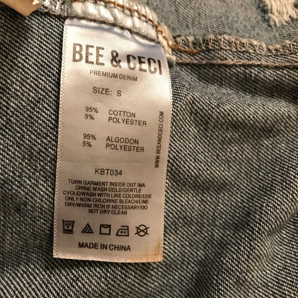 Bee & Ceci Blue Premium Denim Distressed Jacket - Picture 5 of 6